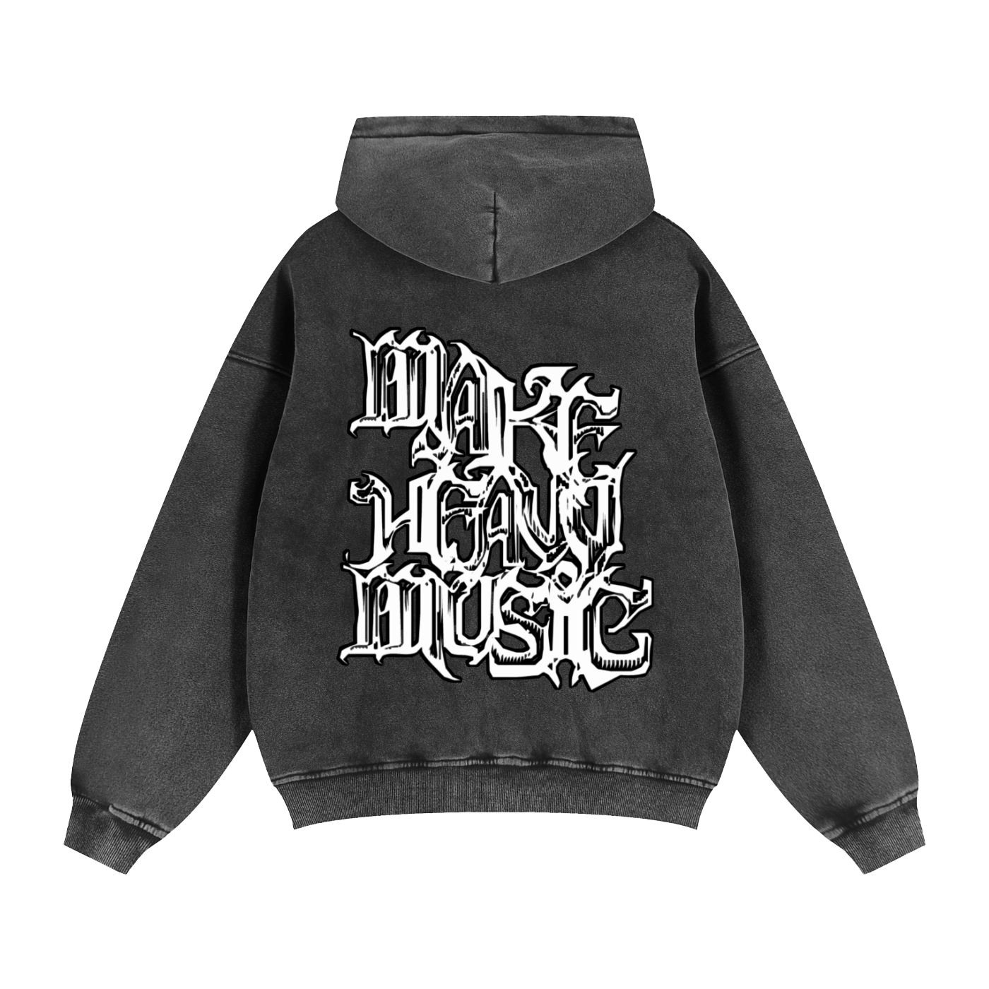 JONVH "MAKE HEAVY MUSIC" Zip-Through Boxy Hoodie
