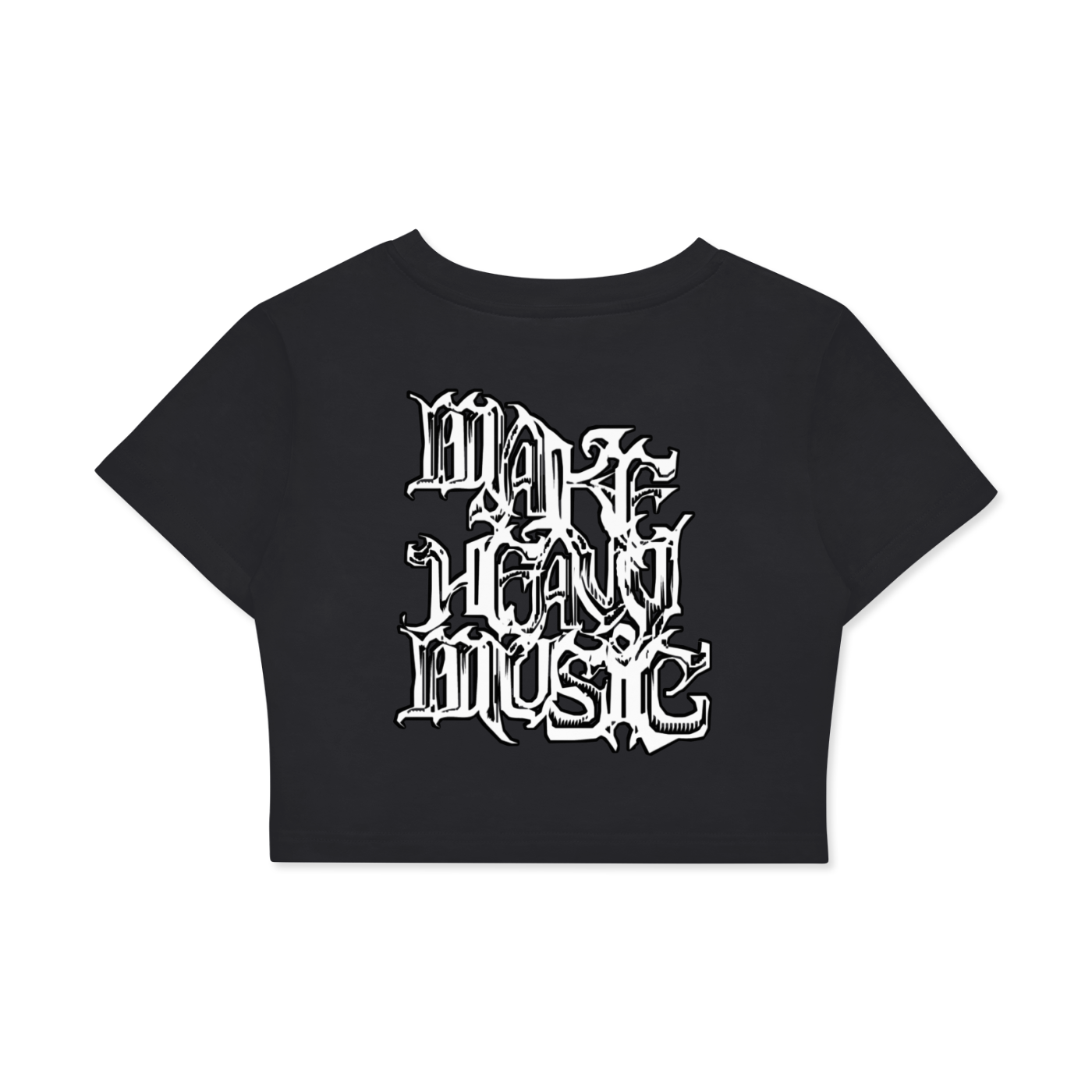 JONVH "MAKE HEAVY MUSIC" Women's Fitted Crop Tee | Bodycon T-Shirt