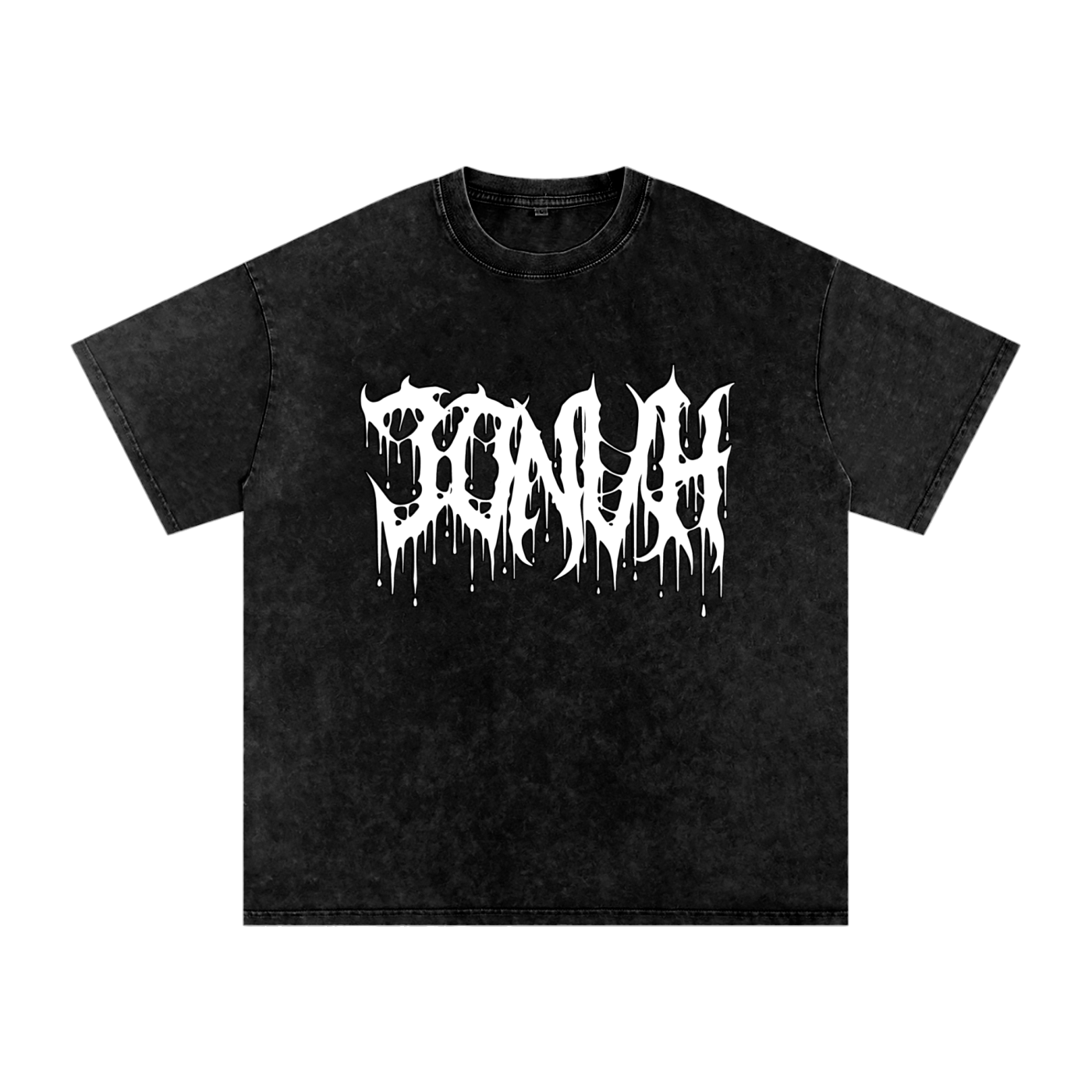 JONVH "WONK WARRIOR" Acid Wash Oversize T-Shirt - 250 GSM