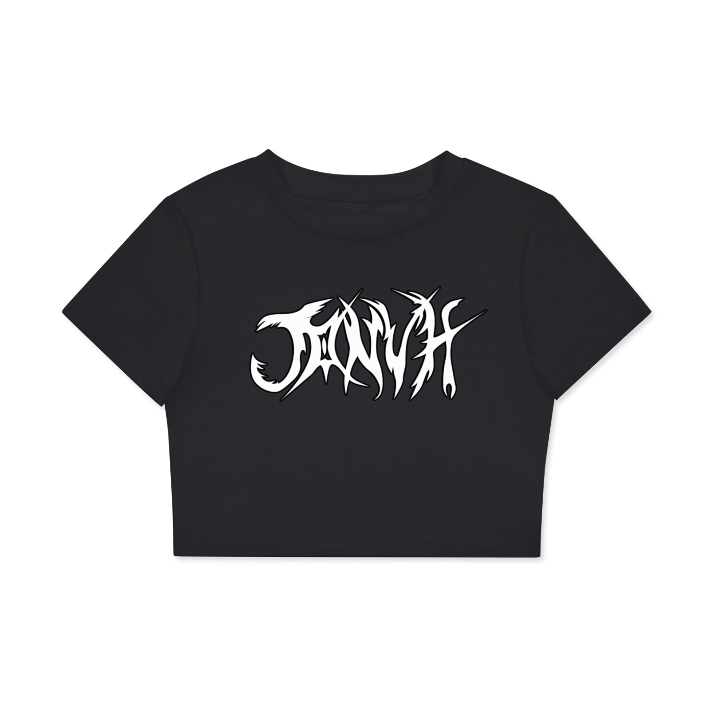 JONVH "MAKE HEAVY MUSIC" Women's Fitted Crop Tee | Bodycon T-Shirt
