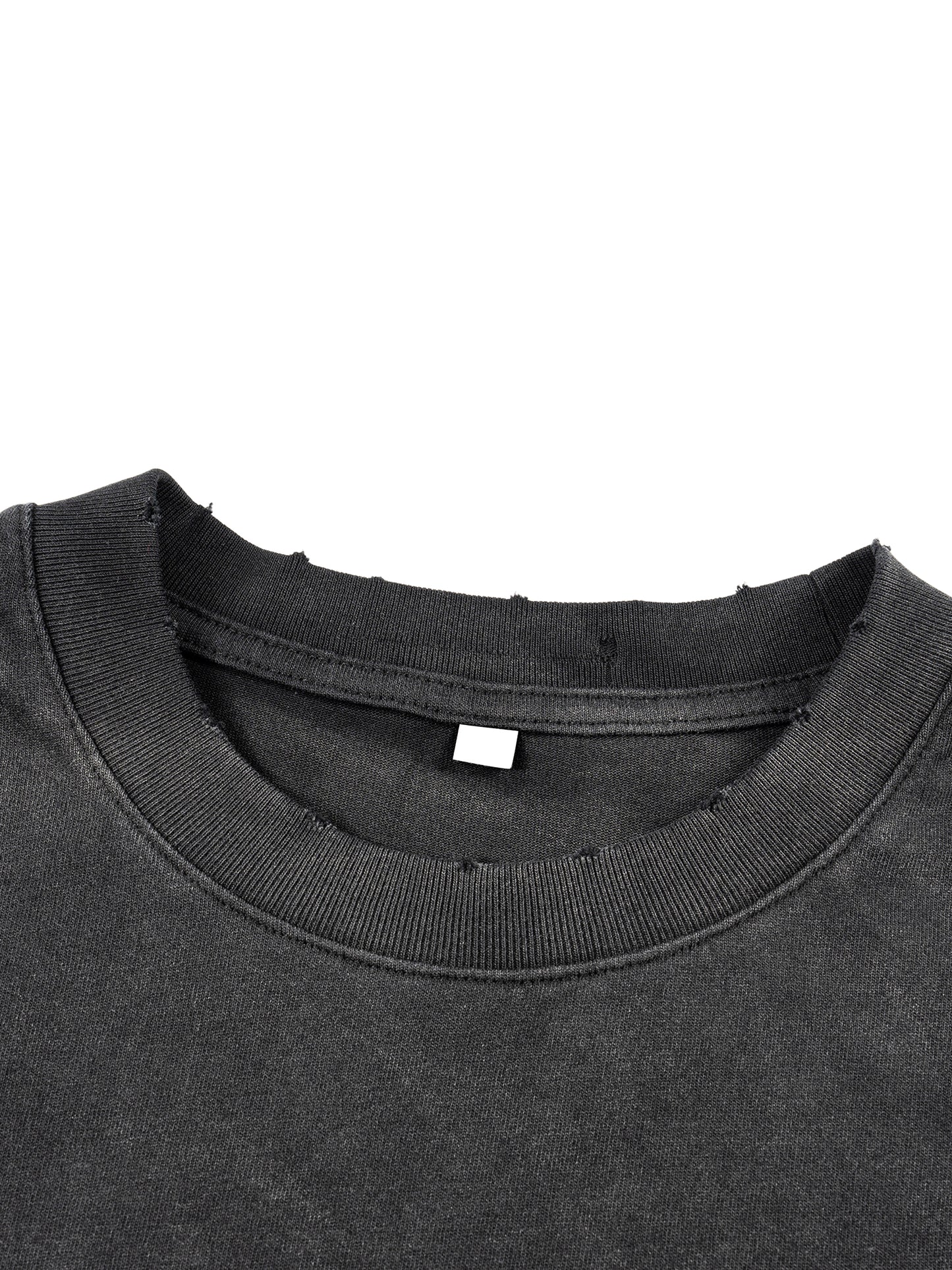 JONVH "MAKE HEAVY MUSIC" Sunfade Hand-Frayed Faux Two-Piece T-Shirt